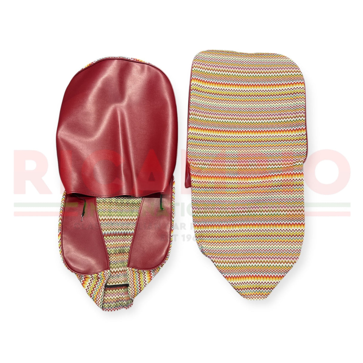 Front Cloth Seat Cover Set - Bordeaux - Classic Fiat 500 Parts & Spares
