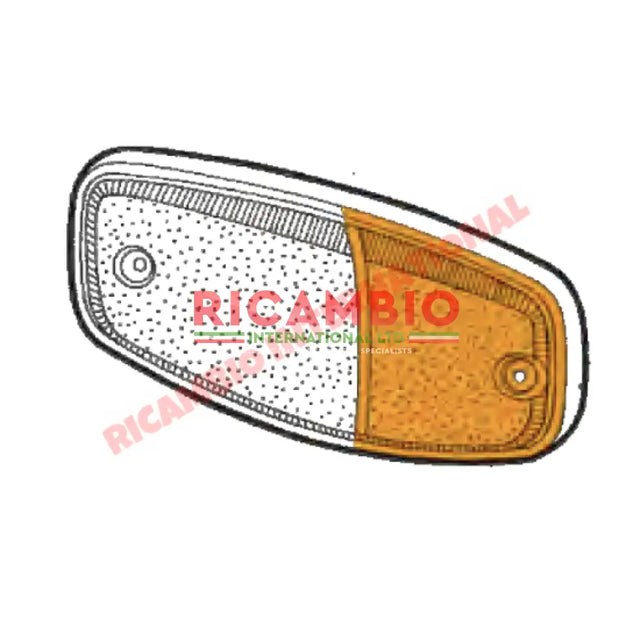 Front Combination Repeater Lamp Lens Cover - Lancia Fulvia - Lamps & Lighting