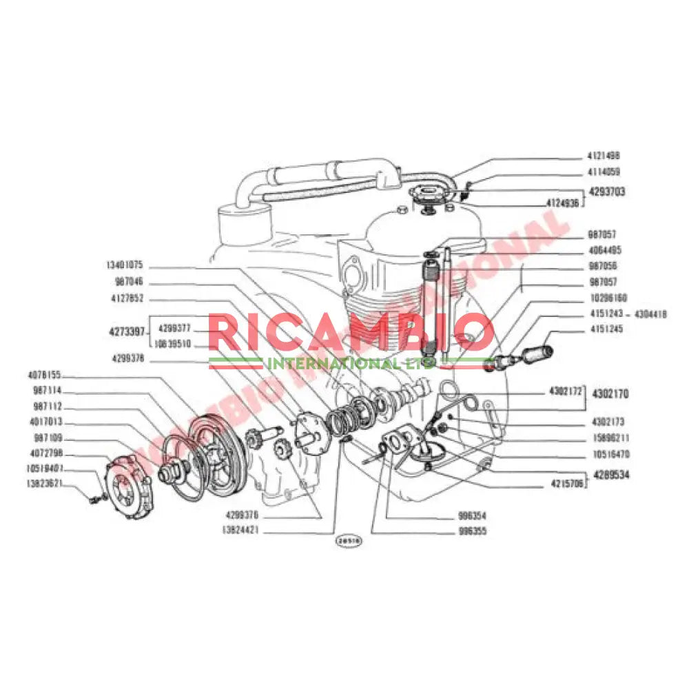 Front Crank Pulley Cover Seal & Bolt Kit - Classic Fiat 500 126 - Engine & Associated Items
