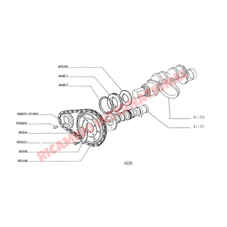 Front Crankshaft Sealing Kit - Classic Fiat 500,126 - Mechanical & Engine Parts
