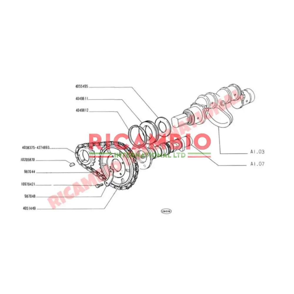 Front Crankshaft Sealing Kit - Classic Fiat 500,126 - Mechanical & Engine Parts