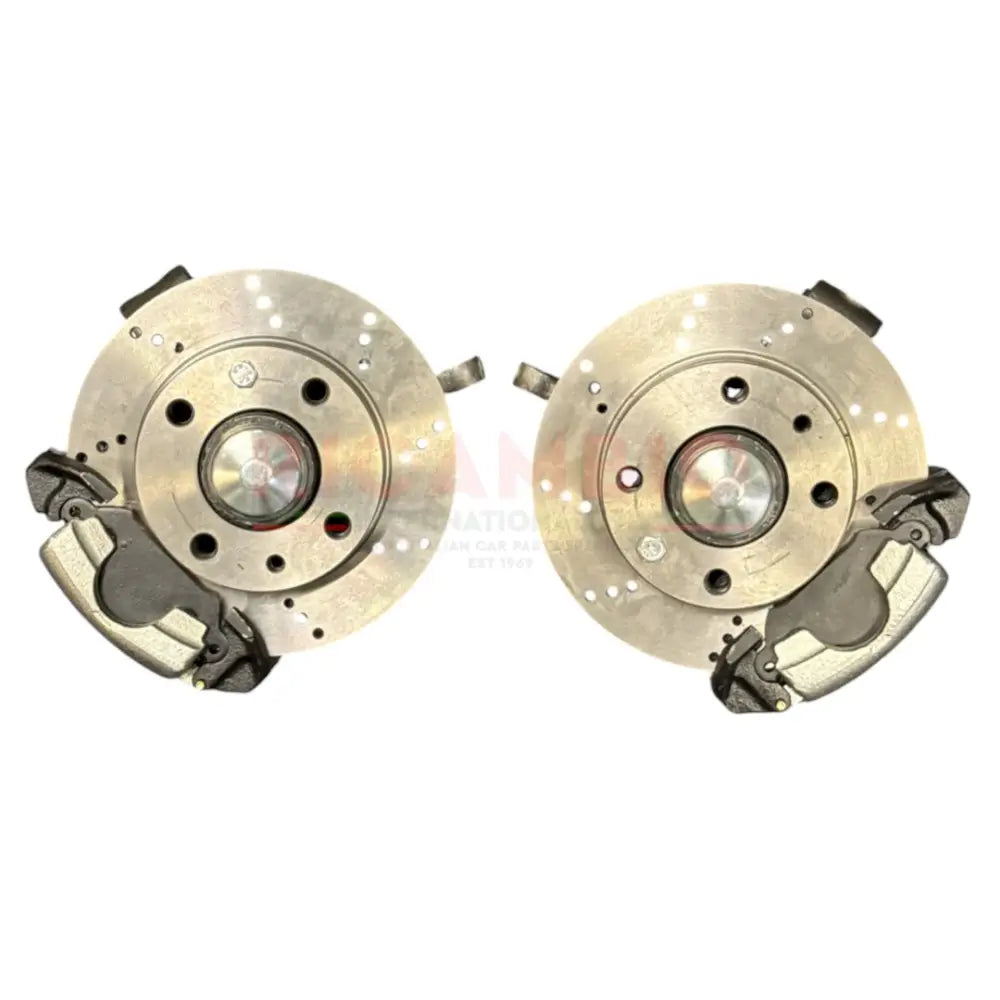 Front Disc Brake Conversion Kit - Classic Fiat 500 N/D/F/L/G & 126 - With DRILLED VENTED DISCS - Uprated Brake Parts