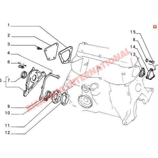Front Engine Crankshaft Oil Seal - Fiat 124,125,128,131,132,X19 Lancia Beta - Gaskets - Seals - Grommets and Rubber