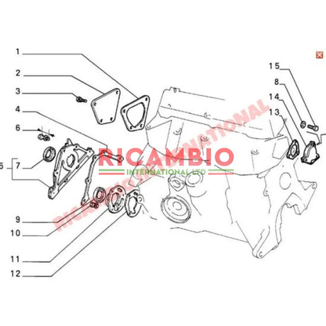 Front Engine Crankshaft Oil Seal - Fiat 124,125,128,131,132,X19 Lancia Beta - Gaskets - Seals - Grommets and Rubber