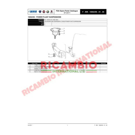 Front Engine Mount/Mounting - Fiat Punto GT MK1 - Engine Parts
