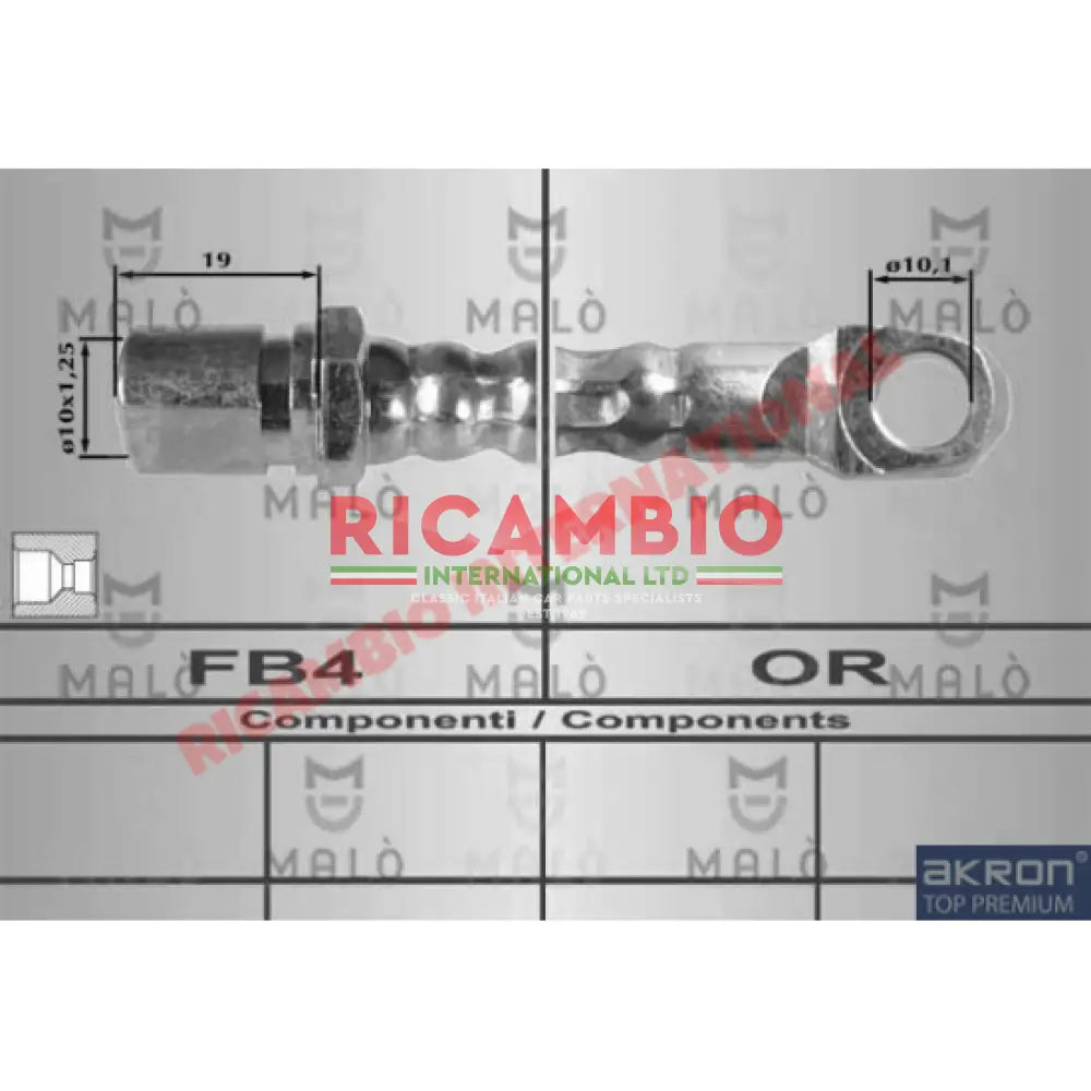 Front Flexible Brake Hose - 127,128,Fiorino,A112 - Brakes