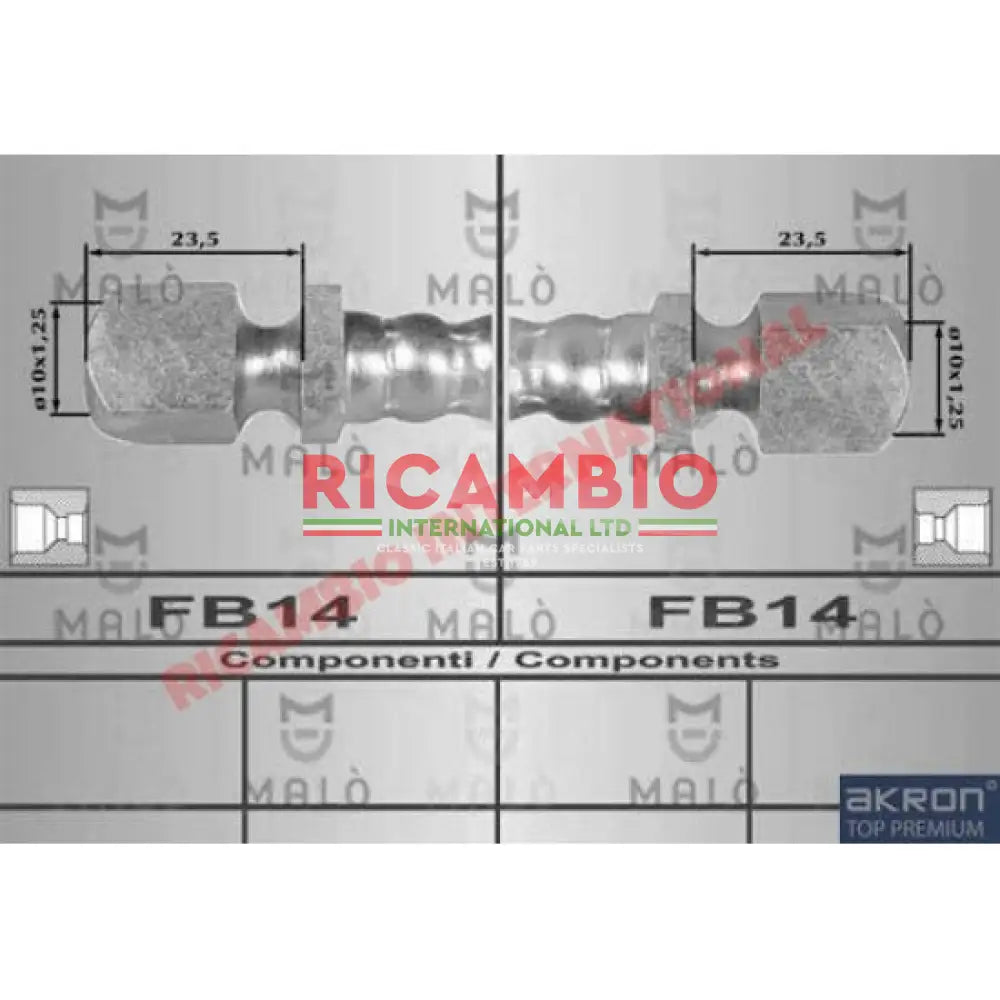 Front Flexible Brake Hose (380mm) - Lancia Fulvia S2 & S3 - Lancia Fulvia Brake Part & Components