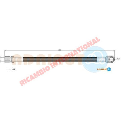Front Flexible Brake Hose - Classic Fiat 500,126 Autobianchi Bianchina - Brake Parts and Components