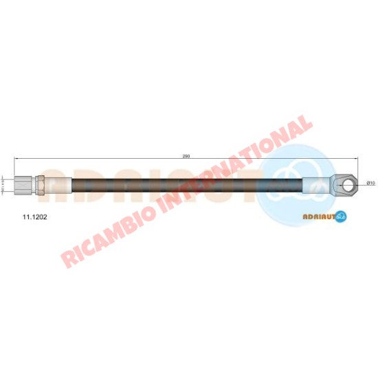 Front Flexible Brake Hose - Classic Fiat 500,126 Autobianchi Bianchina - Brake Parts and Components