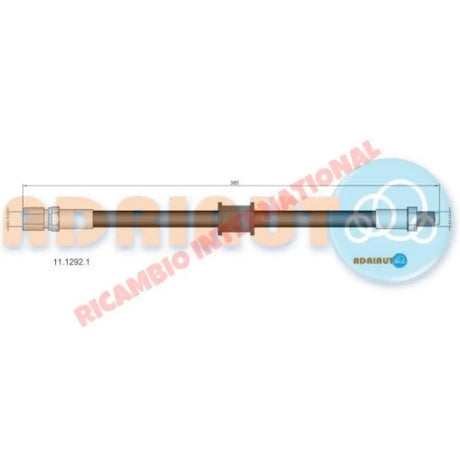 Front Flexible Brake Hose - Fiat 124 - Brake Parts & Components