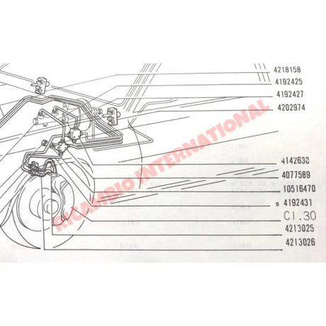 Front Flexible Brake Hose - Fiat 130 - Brake Parts and Components