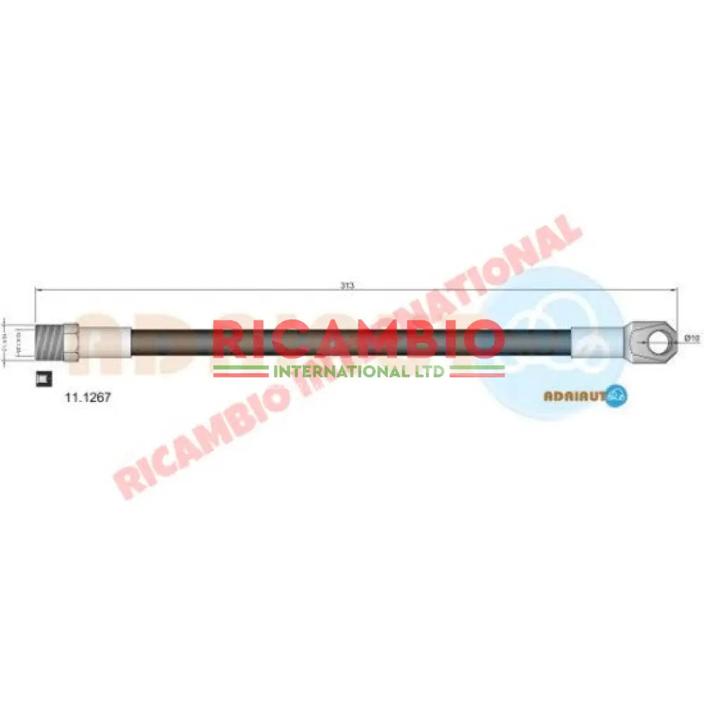 Front Flexible Brake Hose - Fiat 600 - Brake Parts and Components