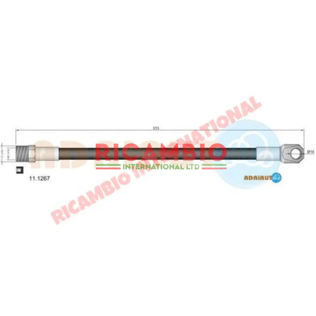 Front Flexible Brake Hose - Fiat 600 - Brake Parts and Components