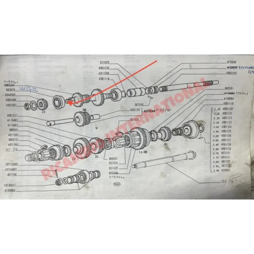 Front Gearbox Main Shaft Bearing - Fiat 600D - Bearings