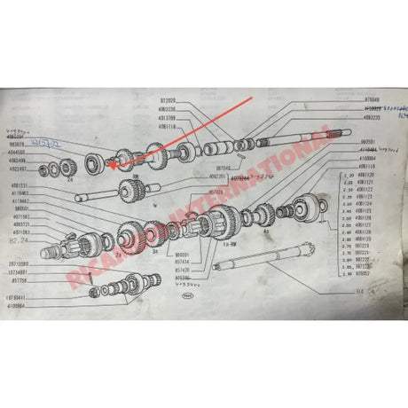 Front Gearbox Main Shaft Bearing - Fiat 600D - Bearings