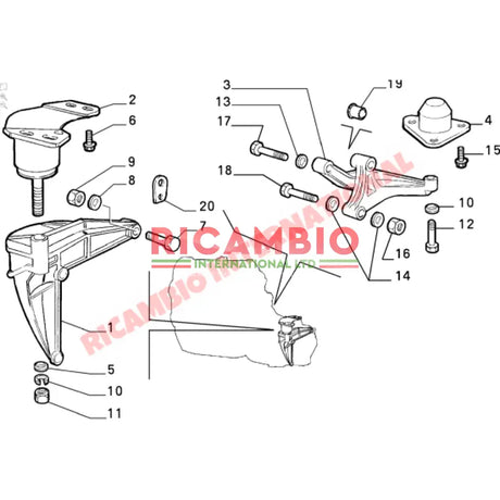 Front Gearbox Mount/Mounting - Fiat Punto MK1 - Engine Parts