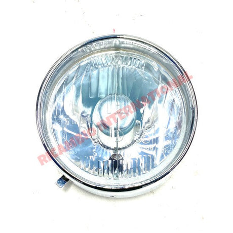 Front Head Lamp & Chrome Bezel LHD (Carello) - Classic Fiat 500 - Lights - Lamps and Lenses
