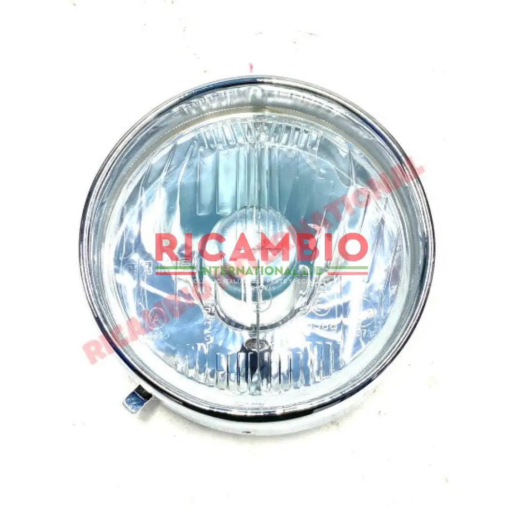 Front Head Lamp & Chrome Bezel LHD (Carello) - Classic Fiat 500 - Lights - Lamps and Lenses