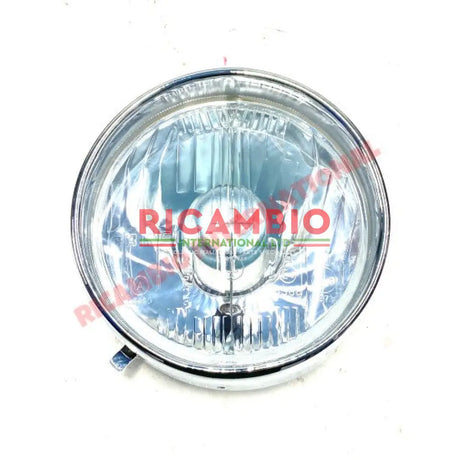 Front Head Lamp & Chrome Bezel LHD (Carello) - Classic Fiat 500 - Lights - Lamps and Lenses