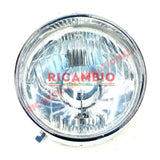 Front Head Lamp & Chrome Bezel RHD (Carello) - Classic Fiat 500 - Lights - Lamps and Lenses