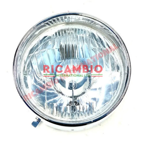 Front Head Lamp & Chrome Bezel RHD (Carello) - Classic Fiat 500 - Lights - Lamps and Lenses