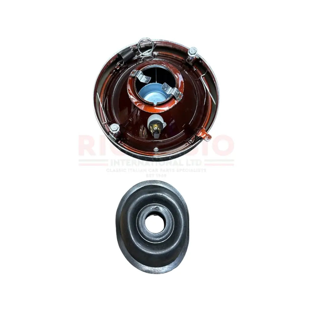 Front Head Lamp & Chrome Bezel RHD (Carello) - Classic Fiat 500 - Lights - Lamps and Lenses