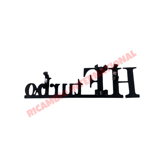 Front ’HF Turbo’ grille badge - Lancia Delta - Badges & Emblems