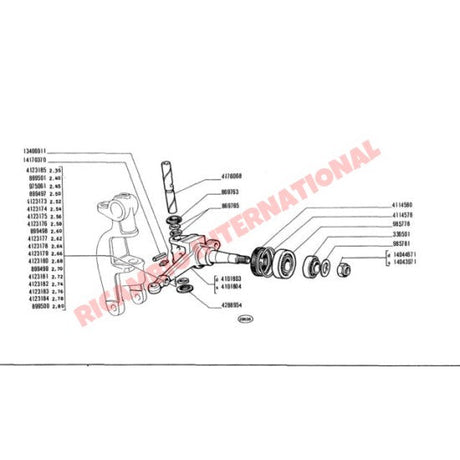 Front Hub Nut Lock Washer - Classic Fiat 500,600 - Steering
