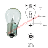 Front Indicator CLEAR Bulb 21/5W (380) - Classic Fiat 500 600 850 Lancia Fulvia PLUS MANY OTHER MODELS - Lights - Lamps