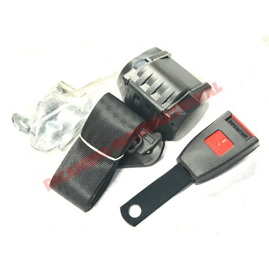 Front Inertia Black Seat Belt Kit - Classic Fiat Panda,Uno,Tipo,Tempra,Cinquecento,Barchetta,Punto,Bravo/a,Lancia