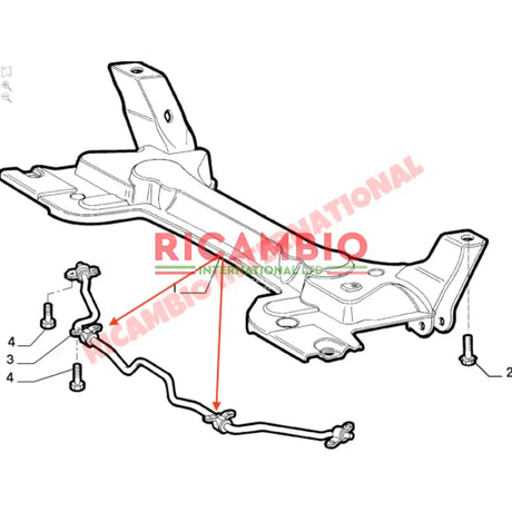 Front Inner Stabiliser Bar Bush Kit (2) 22mm - Fiat Barchetta,Punto MK1 - Steering - Shaft and Suspension