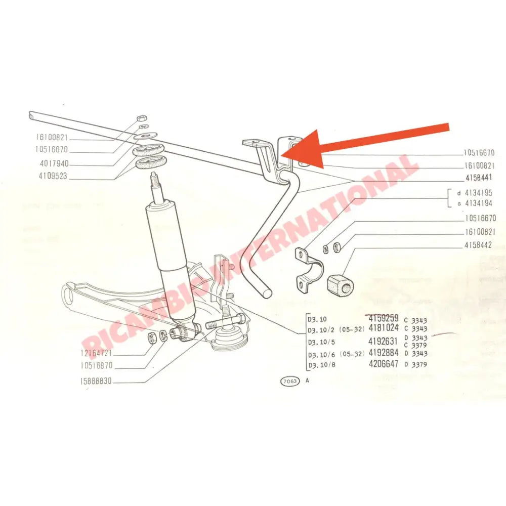 Front Inner Stabiliser Bracket - Fiat 124 125 - Suspension Parts
