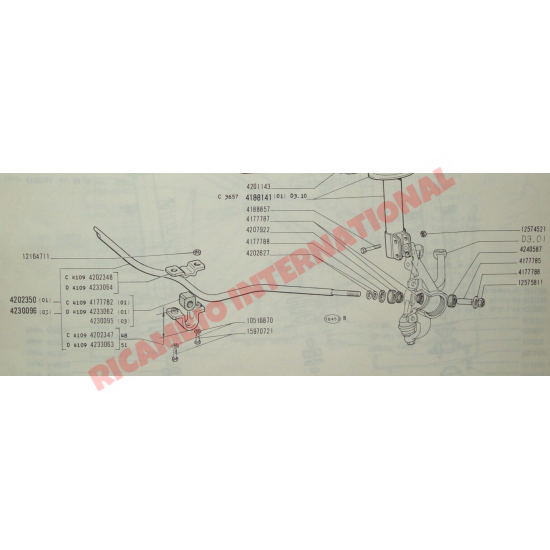 Front Inner Stabiliser Bracket - Fiat 127 128 A112 - Suspension