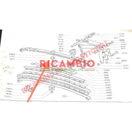 Front Leaf Spring Centre Bump Stop - Classic Fiat 500,126 Autobianchi Bianchina - Suspension Parts