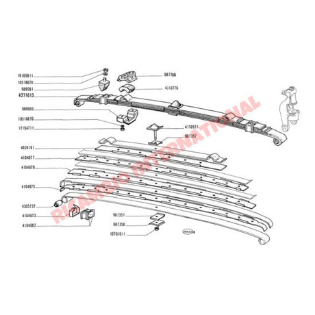 Front Leaf Spring Clamp Bush - Classic Fiat 500 126 - Suspension Parts