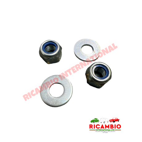 Front Leaf Spring Nut & Washer (2) - Classic Fiat 500 126 600 850 Bianchina - Suspension Parts
