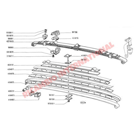 Front Leaf Spring/Top Stub Axle Bush - Classic Fiat 500 126 - Bushes - Mounts and Silent Blocks