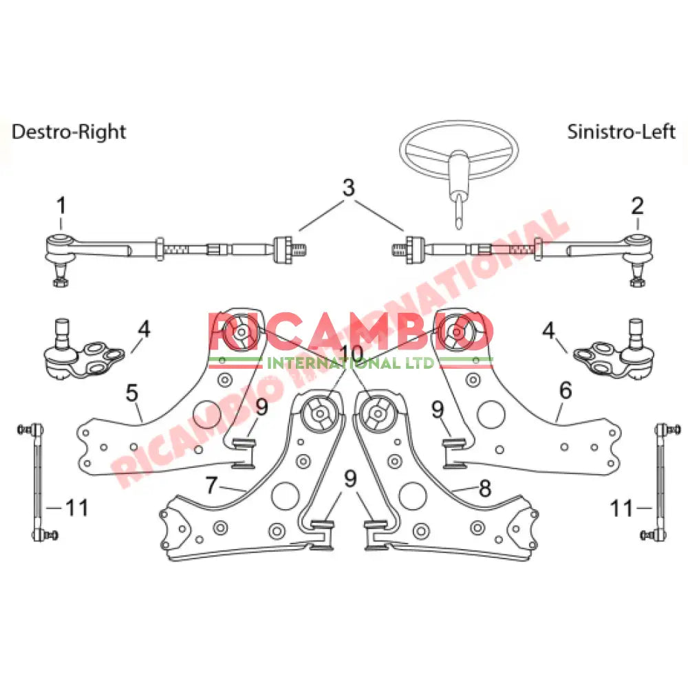 Front Lower Ball Joint - Fiat 500X - Steering - Shaft & Suspension