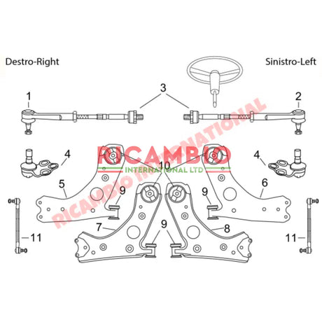Front Lower Ball Joint - Fiat 500X - Steering - Shaft & Suspension