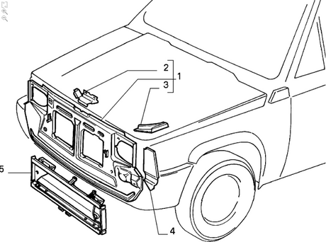 Front Lower Cross Member Panel Classic Fiat Panda Body Panels