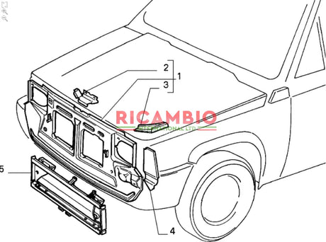 Front Lower Cross Member Panel Classic Fiat Panda Body Panels