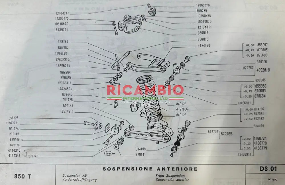 Front Lower Suspension/Control Arm Bush - Fiat 600T 850T & 900T/E - Suspension