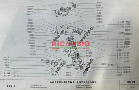 Front Lower Suspension/Control Arm Bush - Fiat 600T 850T & 900T/E - Suspension