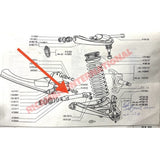 Front Lower Wishbone Link & Bush Assembly - Fiat 124 - Suspension Parts