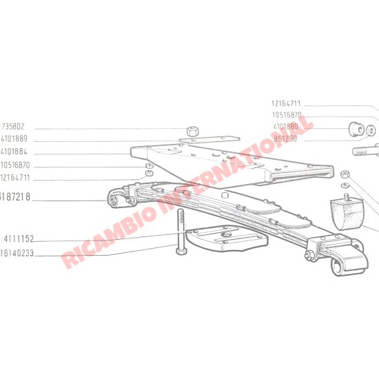 Front Lowered Leaf Spring - Fiat 850 - Front Lamps and Associated Items
