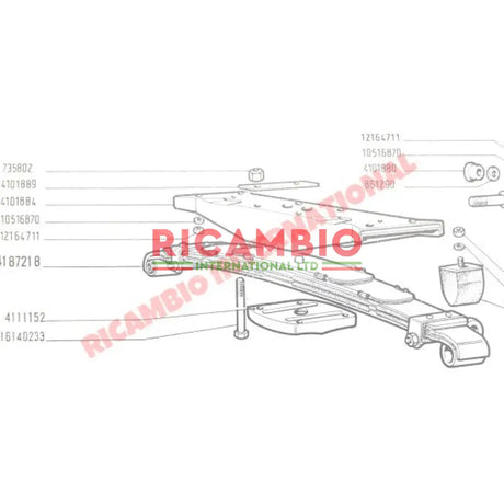Front Lowered Leaf Spring - Fiat 850 - Front Lamps and Associated Items
