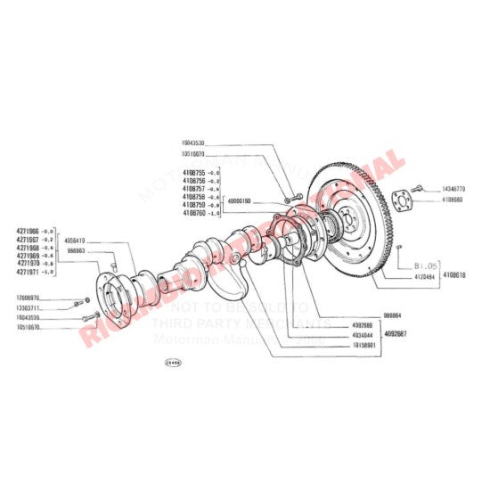 Front Main Bearing Bolt Kit - Classic Fiat 500 126 - Engine & Associated Items