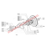 Front Main Bearing Bolt Kit - Classic Fiat 500 126 - Engine & Associated Items