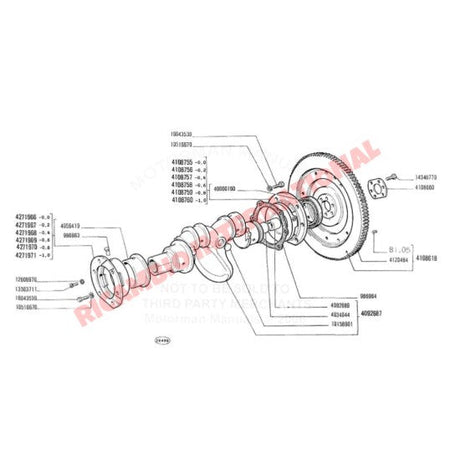 Front Main Bearing Bolt Kit - Classic Fiat 500 126 - Engine & Associated Items