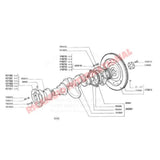 Front Main Bearing Bolt & Washer - Classic Fiat 500,126 - Mechanical & Engine Parts